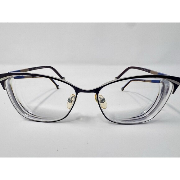 Carolina Herrera VHE192K Eyeglass Frames Only 53-15-140 OE60 Purple main image 12